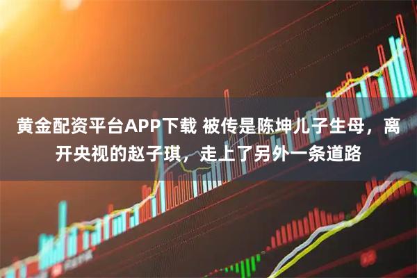 黄金配资平台APP下载 被传是陈坤儿子生母，离开央视的赵子琪，走上了另外一条道路